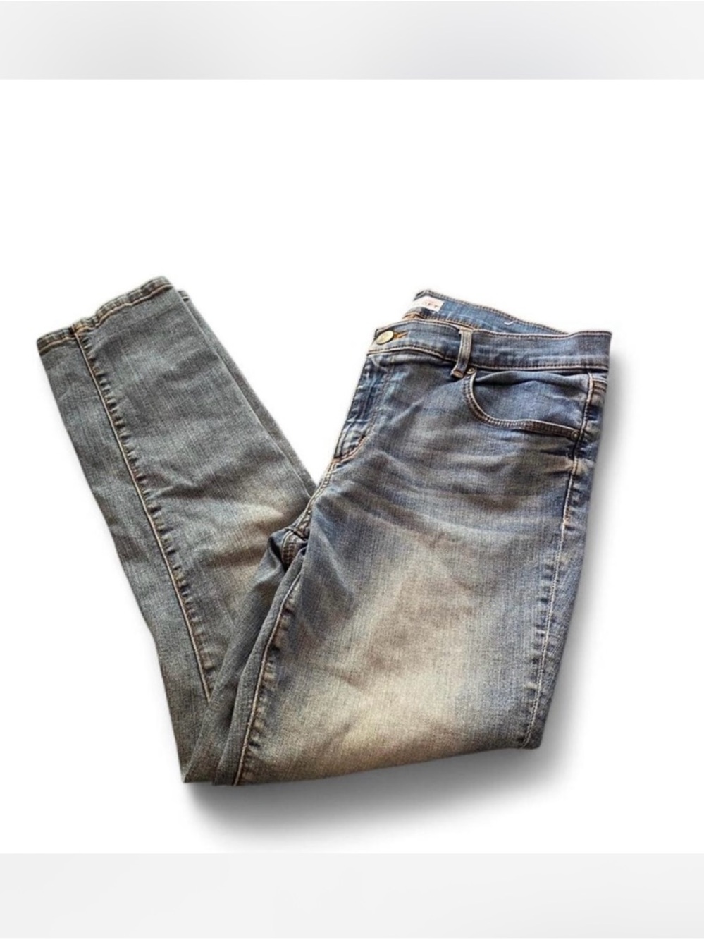 LOFT Light Blue Denim Jeans with Contrast Stitching